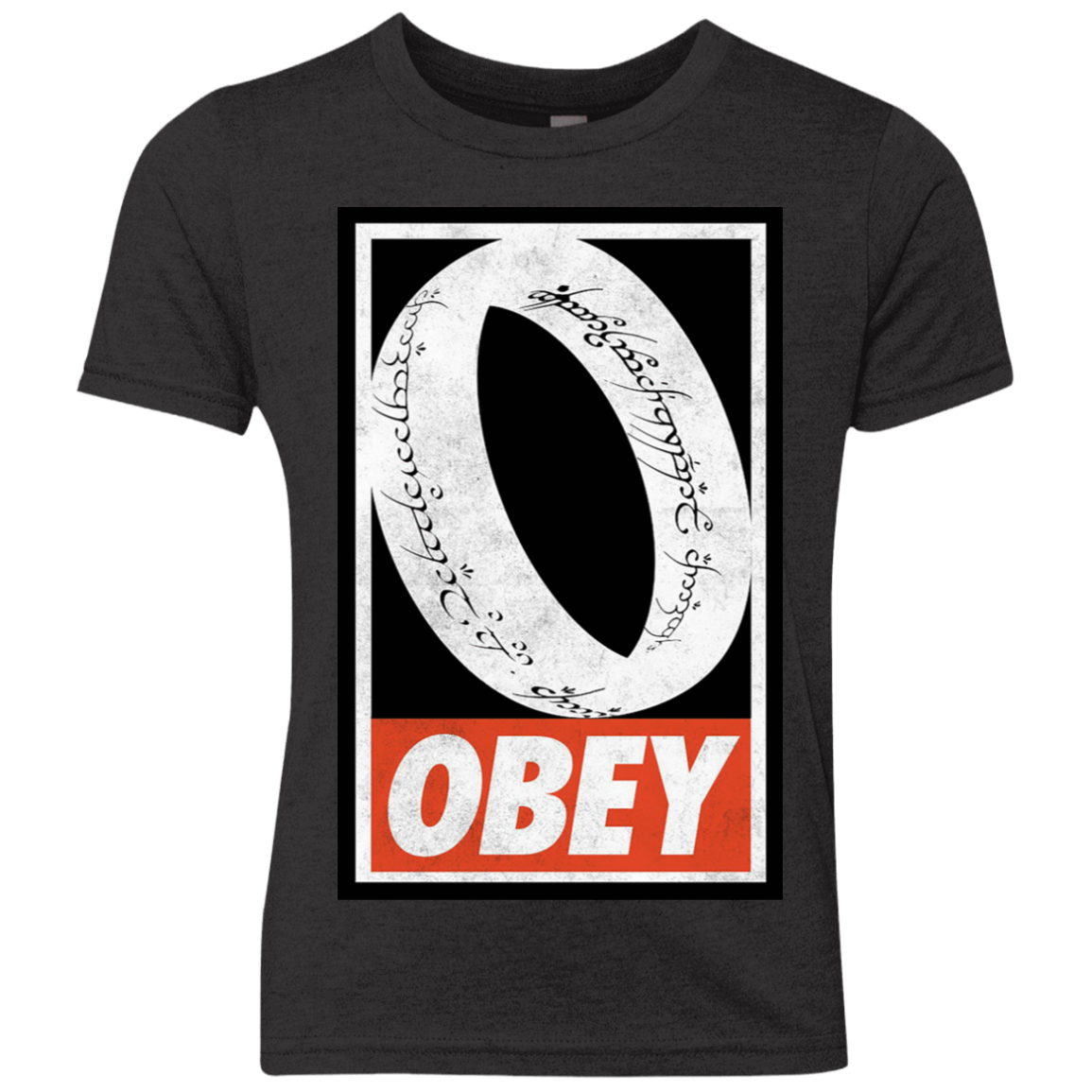 T-Shirts Vintage Black / YXS Obey One Ring Youth Triblend T-Shirt