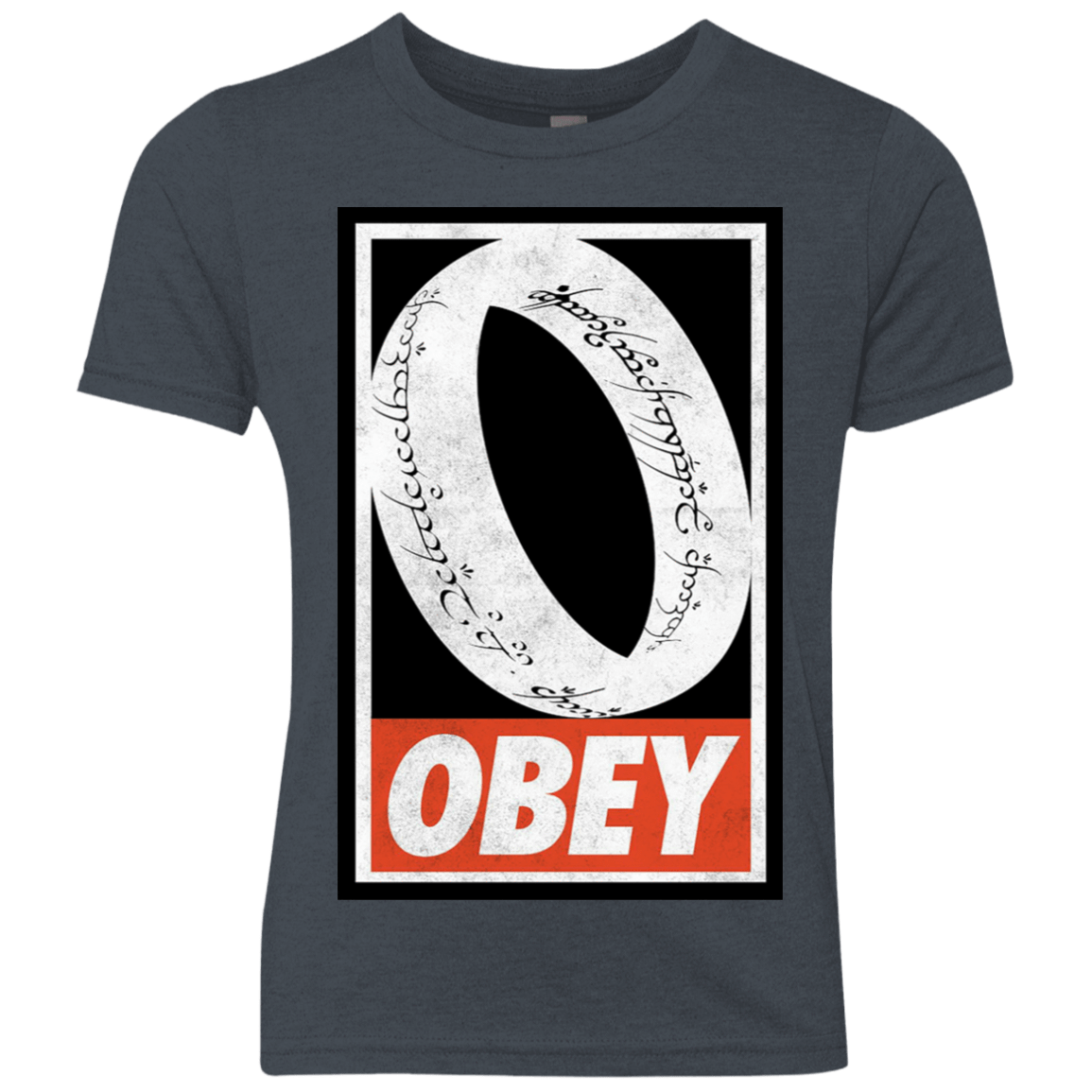 T-Shirts Vintage Navy / YXS Obey One Ring Youth Triblend T-Shirt
