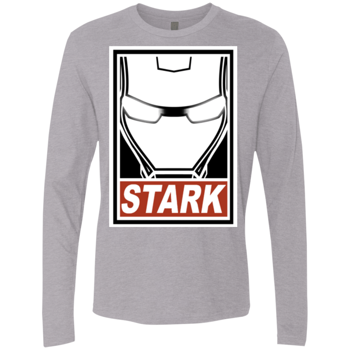 T-Shirts Heather Grey / Small Obey Stark Men's Premium Long Sleeve