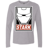 T-Shirts Heather Grey / Small Obey Stark Men's Premium Long Sleeve