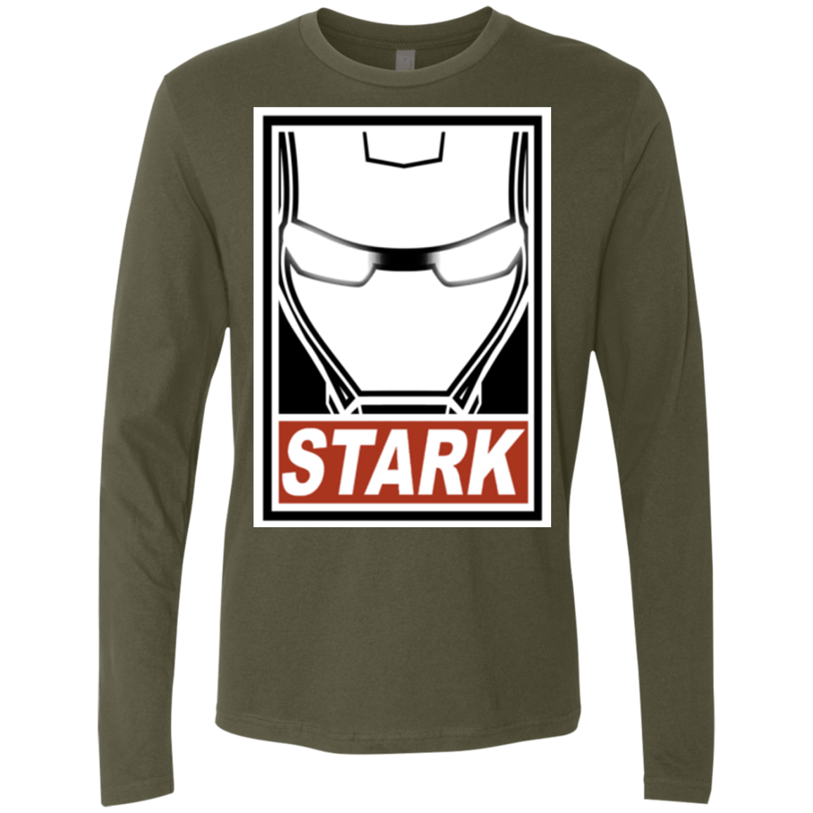T-Shirts Military Green / Small Obey Stark Men's Premium Long Sleeve