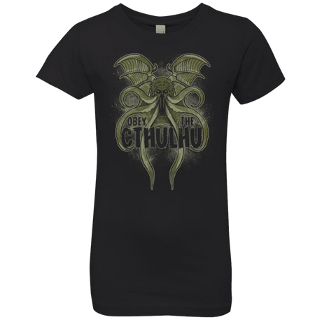 T-Shirts Black / YXS Obey the Cthulhu Girls Premium T-Shirt