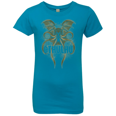 T-Shirts Turquoise / YXS Obey the Cthulhu Girls Premium T-Shirt