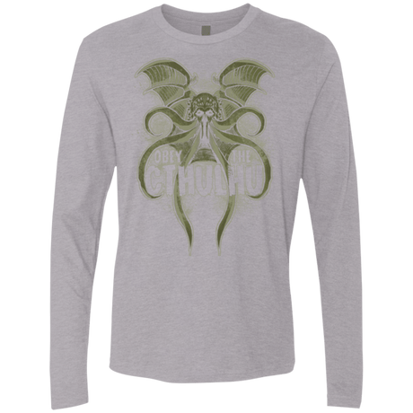 T-Shirts Heather Grey / Small Obey the Cthulhu Men's Premium Long Sleeve