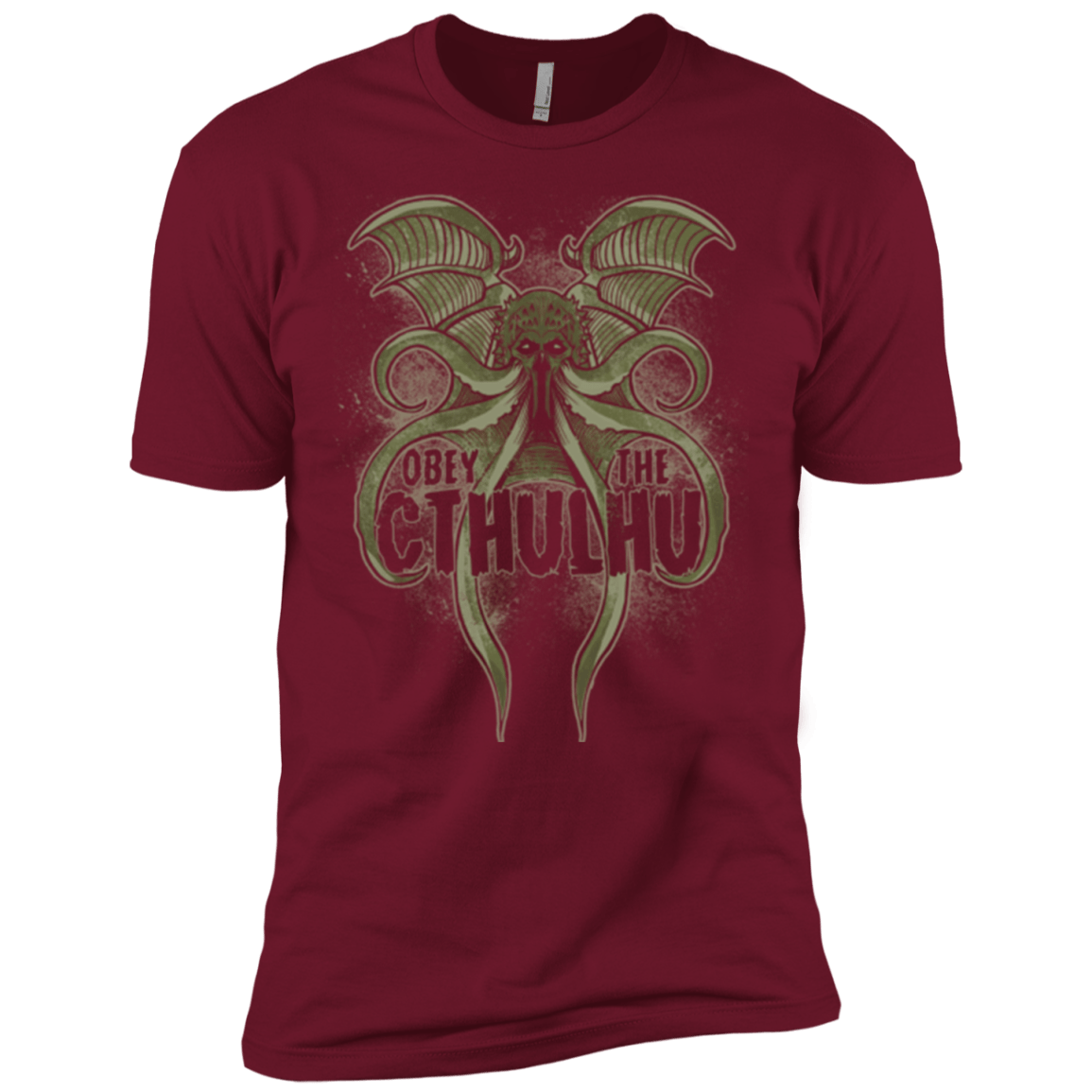 T-Shirts Cardinal / X-Small Obey the Cthulhu Men's Premium T-Shirt