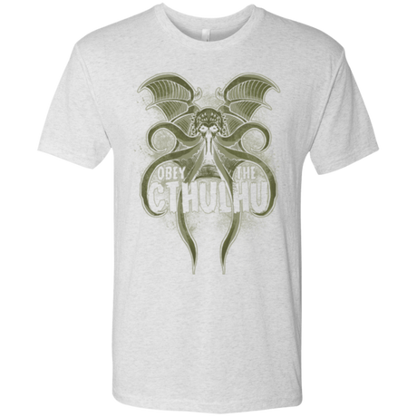 T-Shirts Heather White / Small Obey the Cthulhu Men's Triblend T-Shirt