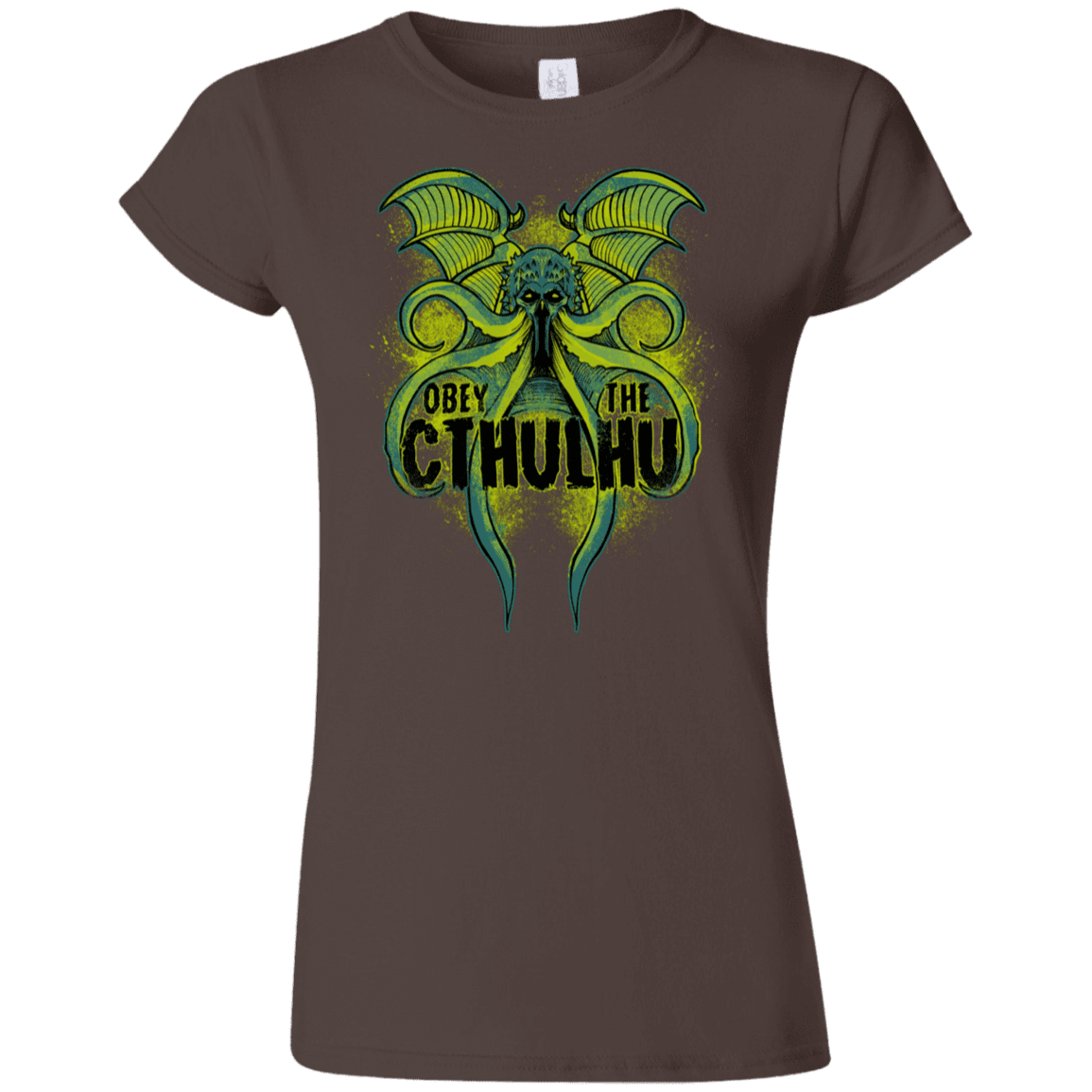 T-Shirts Dark Chocolate / S Obey the Cthulhu Neon Junior Slimmer-Fit T-Shirt