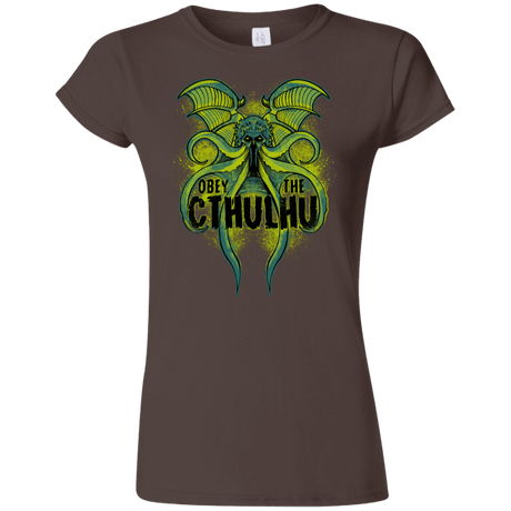 T-Shirts Dark Chocolate / S Obey the Cthulhu Neon Junior Slimmer-Fit T-Shirt