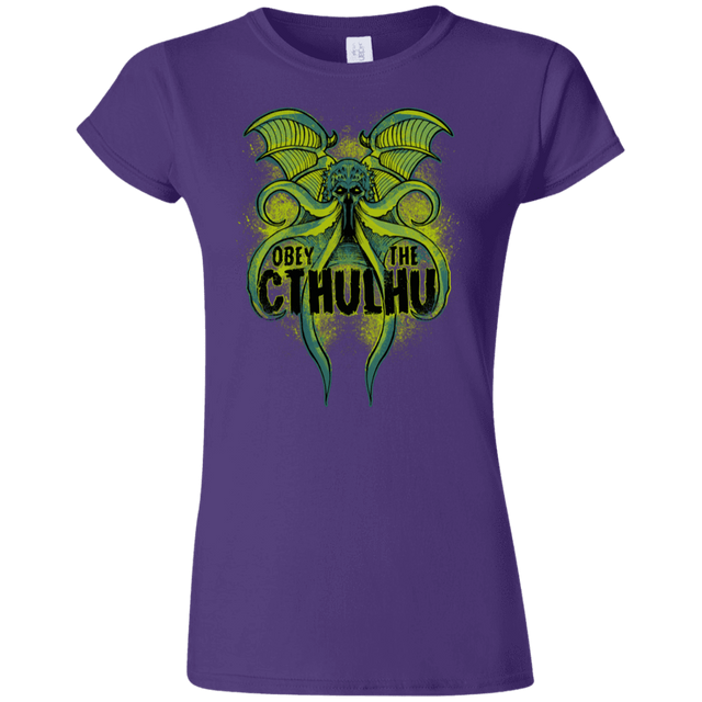 T-Shirts Purple / S Obey the Cthulhu Neon Junior Slimmer-Fit T-Shirt
