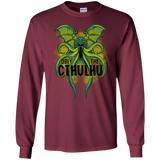 T-Shirts Maroon / S Obey the Cthulhu Neon Men's Long Sleeve T-Shirt