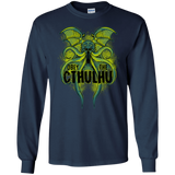 T-Shirts Navy / S Obey the Cthulhu Neon Men's Long Sleeve T-Shirt