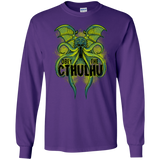 T-Shirts Purple / S Obey the Cthulhu Neon Men's Long Sleeve T-Shirt