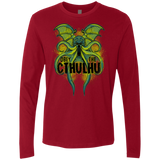 T-Shirts Cardinal / S Obey the Cthulhu Neon Men's Premium Long Sleeve