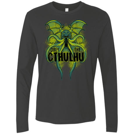 T-Shirts Heavy Metal / S Obey the Cthulhu Neon Men's Premium Long Sleeve