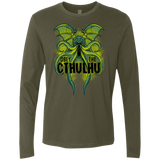 T-Shirts Military Green / S Obey the Cthulhu Neon Men's Premium Long Sleeve