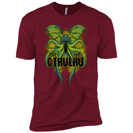 T-Shirts Cardinal / X-Small Obey the Cthulhu Neon Men's Premium T-Shirt