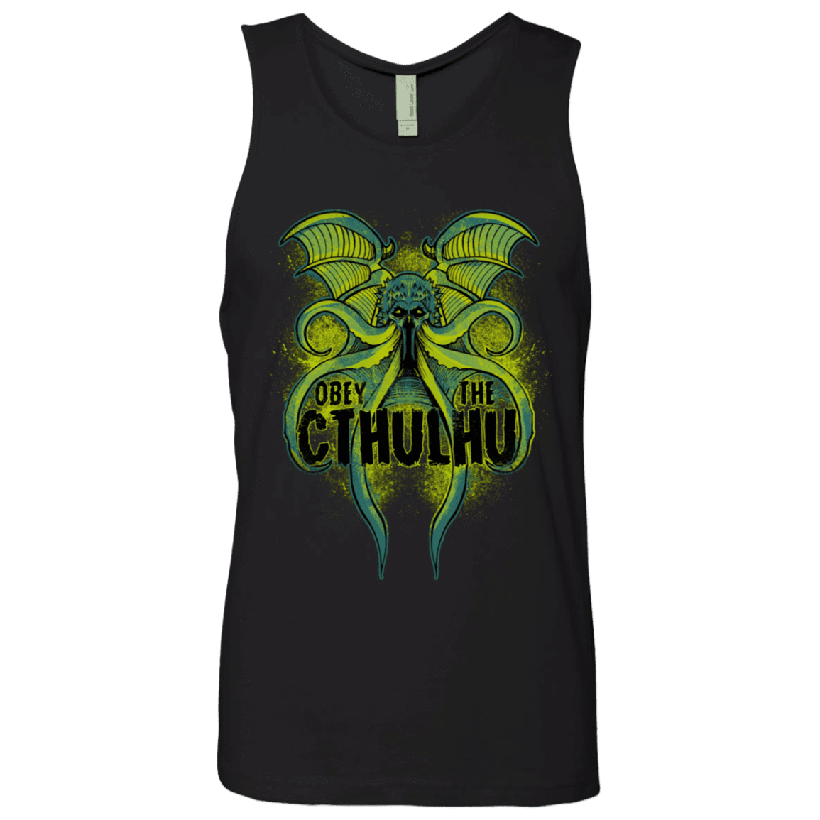 T-Shirts Black / S Obey the Cthulhu Neon Men's Premium Tank Top