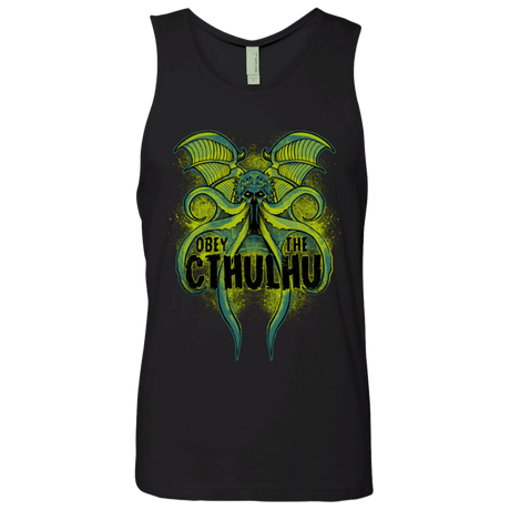 T-Shirts Black / S Obey the Cthulhu Neon Men's Premium Tank Top