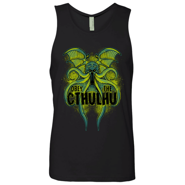 T-Shirts Black / S Obey the Cthulhu Neon Men's Premium Tank Top