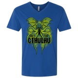 T-Shirts Royal / X-Small Obey the Cthulhu Neon Men's Premium V-Neck