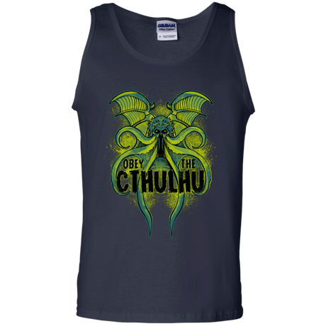 T-Shirts Navy / S Obey the Cthulhu Neon Men's Tank Top