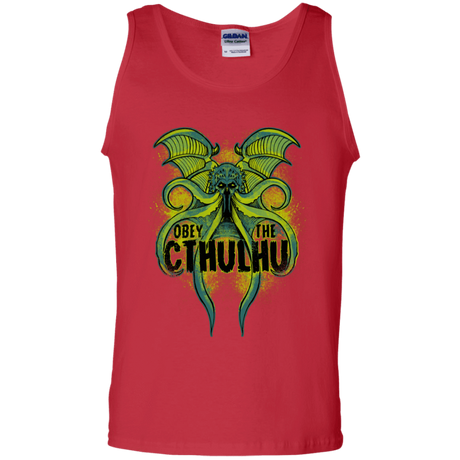 T-Shirts Red / S Obey the Cthulhu Neon Men's Tank Top