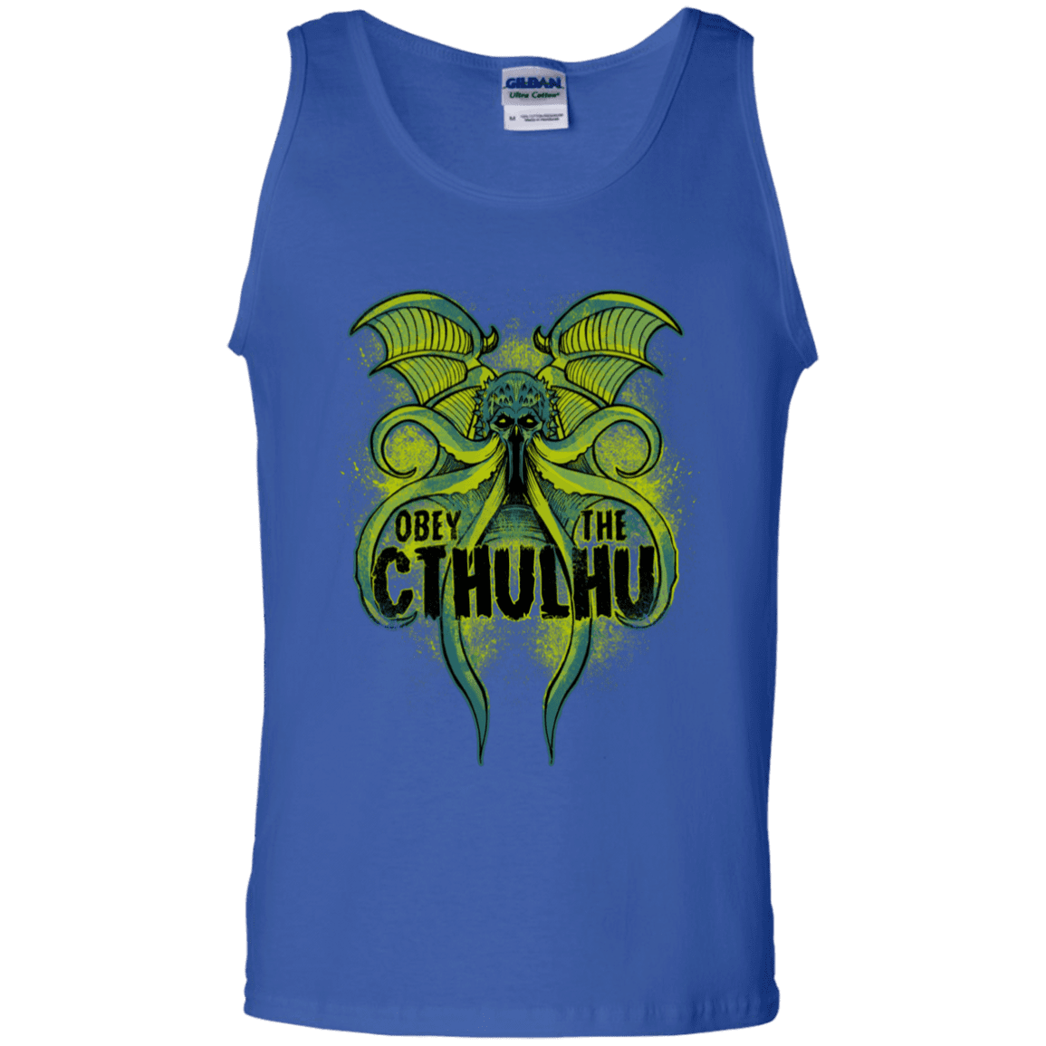 T-Shirts Royal / S Obey the Cthulhu Neon Men's Tank Top