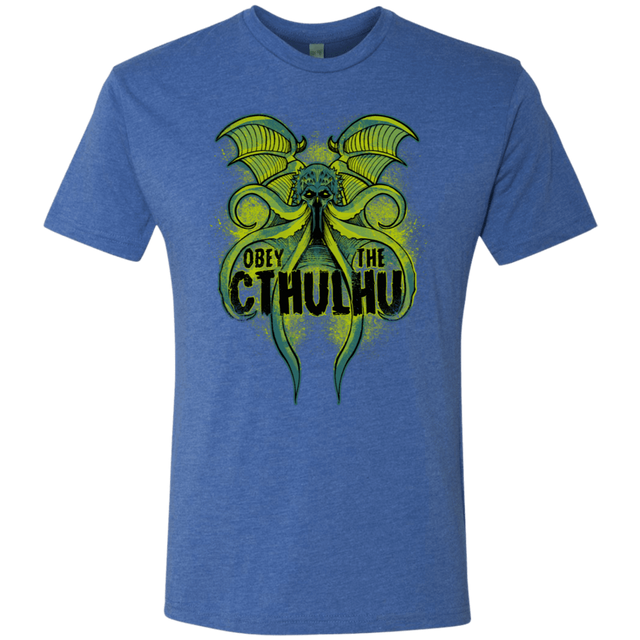 T-Shirts Vintage Royal / S Obey the Cthulhu Neon Men's Triblend T-Shirt