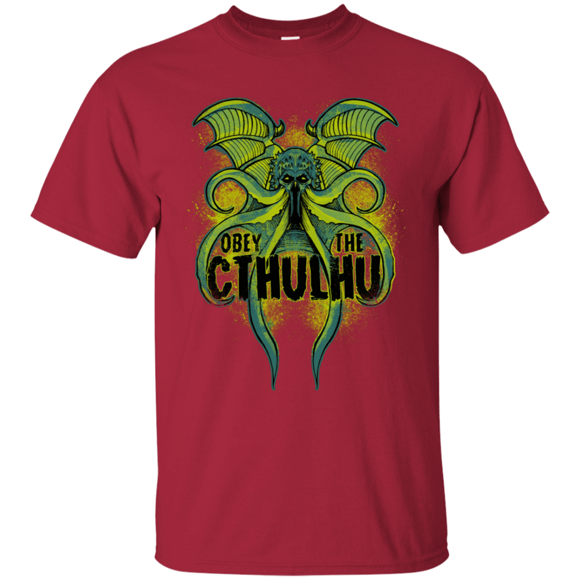 T-Shirts Cardinal / S Obey the Cthulhu Neon T-Shirt