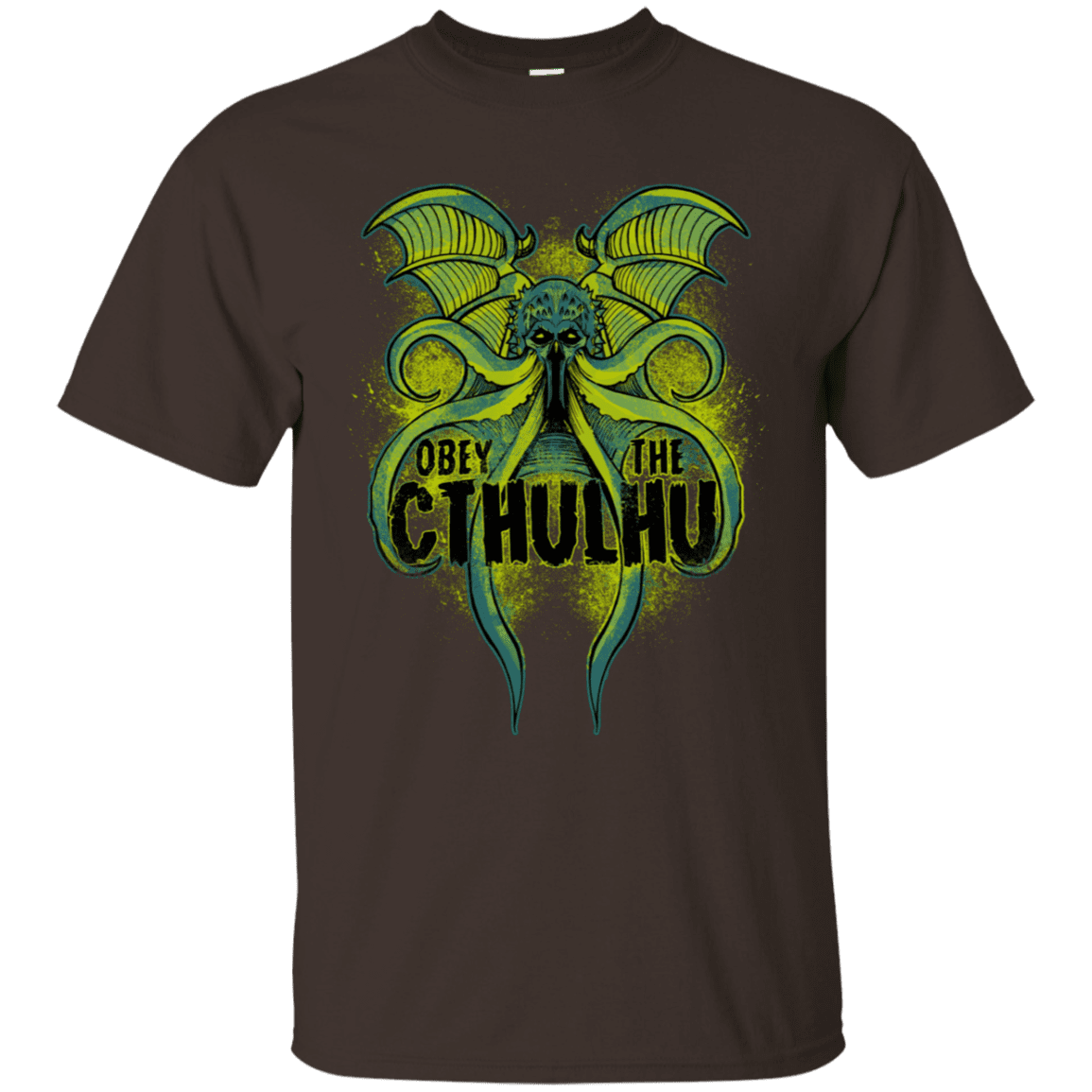 T-Shirts Dark Chocolate / S Obey the Cthulhu Neon T-Shirt