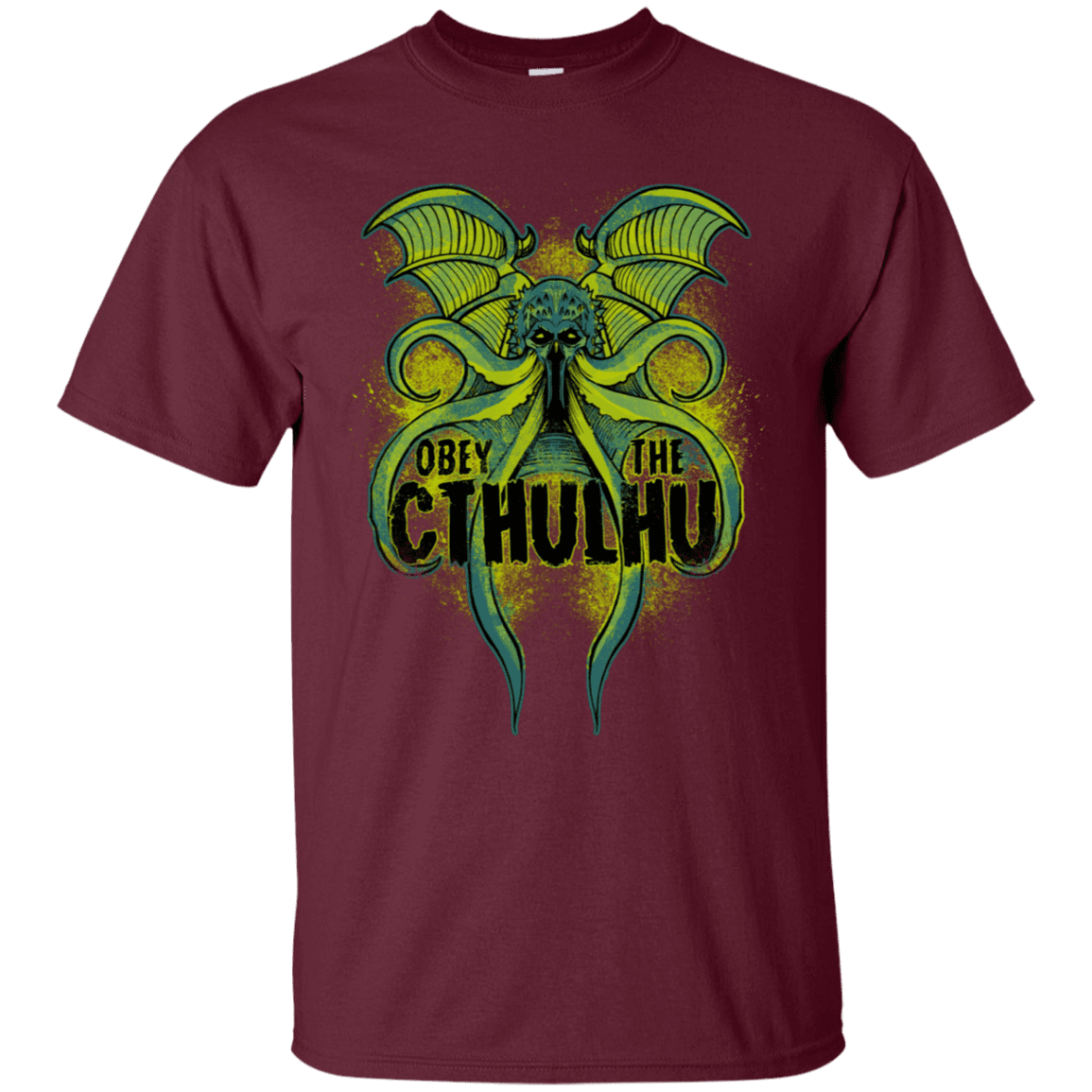 T-Shirts Maroon / S Obey the Cthulhu Neon T-Shirt