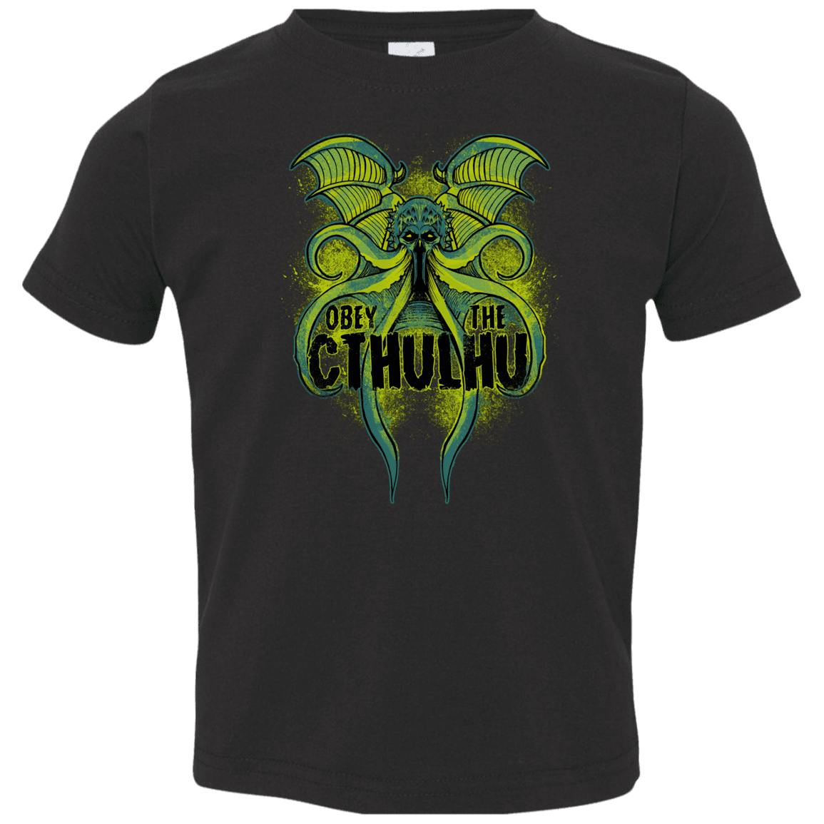 T-Shirts Black / 2T Obey the Cthulhu Neon Toddler Premium T-Shirt