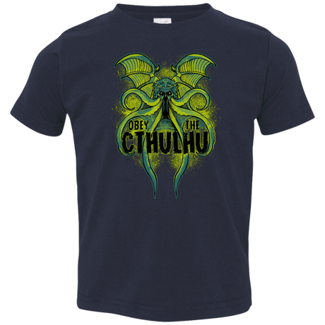 T-Shirts Navy / 2T Obey the Cthulhu Neon Toddler Premium T-Shirt