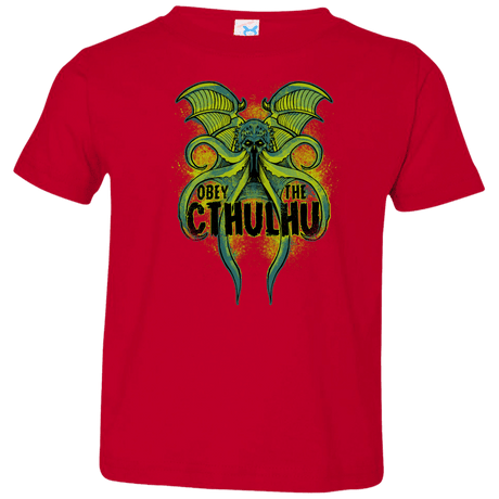 T-Shirts Red / 2T Obey the Cthulhu Neon Toddler Premium T-Shirt