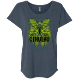 T-Shirts Indigo / X-Small Obey the Cthulhu Neon Triblend Dolman Sleeve