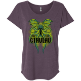 T-Shirts Vintage Purple / X-Small Obey the Cthulhu Neon Triblend Dolman Sleeve