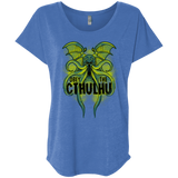 T-Shirts Vintage Royal / X-Small Obey the Cthulhu Neon Triblend Dolman Sleeve