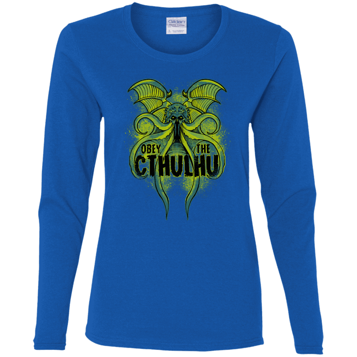 T-Shirts Royal / S Obey the Cthulhu Neon Women's Long Sleeve T-Shirt