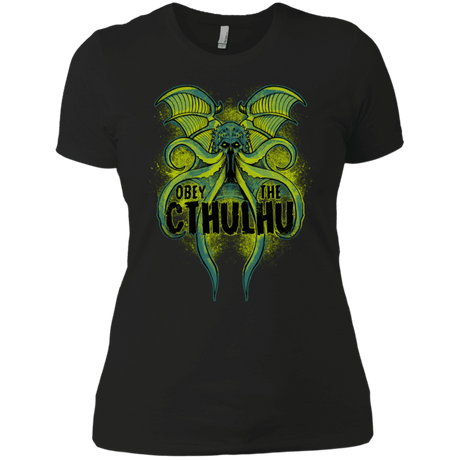 T-Shirts Black / X-Small Obey the Cthulhu Neon Women's Premium T-Shirt