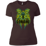 T-Shirts Dark Chocolate / X-Small Obey the Cthulhu Neon Women's Premium T-Shirt