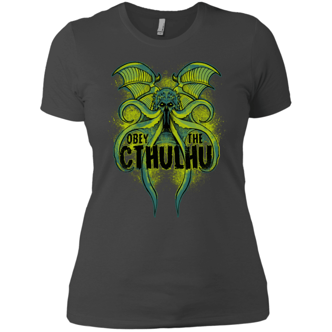 T-Shirts Heavy Metal / X-Small Obey the Cthulhu Neon Women's Premium T-Shirt