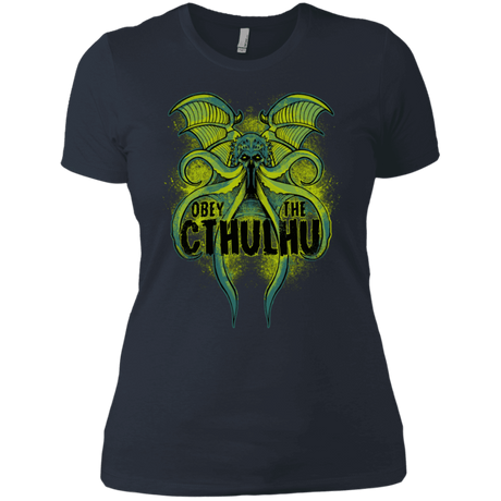 T-Shirts Indigo / X-Small Obey the Cthulhu Neon Women's Premium T-Shirt