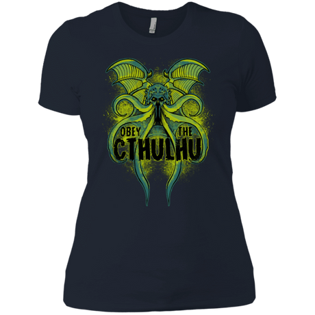 T-Shirts Midnight Navy / X-Small Obey the Cthulhu Neon Women's Premium T-Shirt