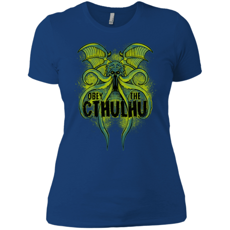 T-Shirts Royal / X-Small Obey the Cthulhu Neon Women's Premium T-Shirt