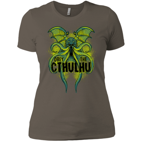 T-Shirts Warm Grey / X-Small Obey the Cthulhu Neon Women's Premium T-Shirt