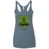 T-Shirts Indigo / X-Small Obey the Cthulhu Neon Women's Triblend Racerback Tank