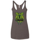T-Shirts Macchiato / X-Small Obey the Cthulhu Neon Women's Triblend Racerback Tank