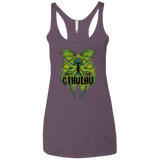 T-Shirts Vintage Purple / X-Small Obey the Cthulhu Neon Women's Triblend Racerback Tank