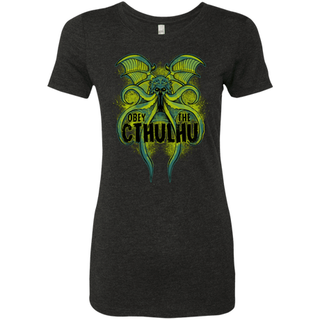 T-Shirts Vintage Black / S Obey the Cthulhu Neon Women's Triblend T-Shirt