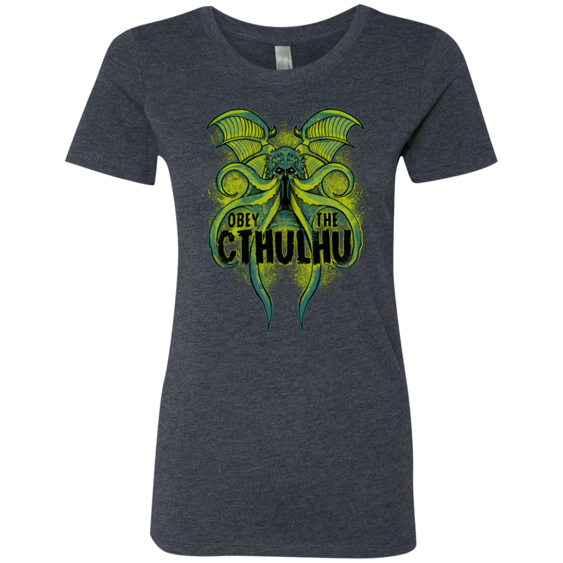 T-Shirts Vintage Navy / S Obey the Cthulhu Neon Women's Triblend T-Shirt